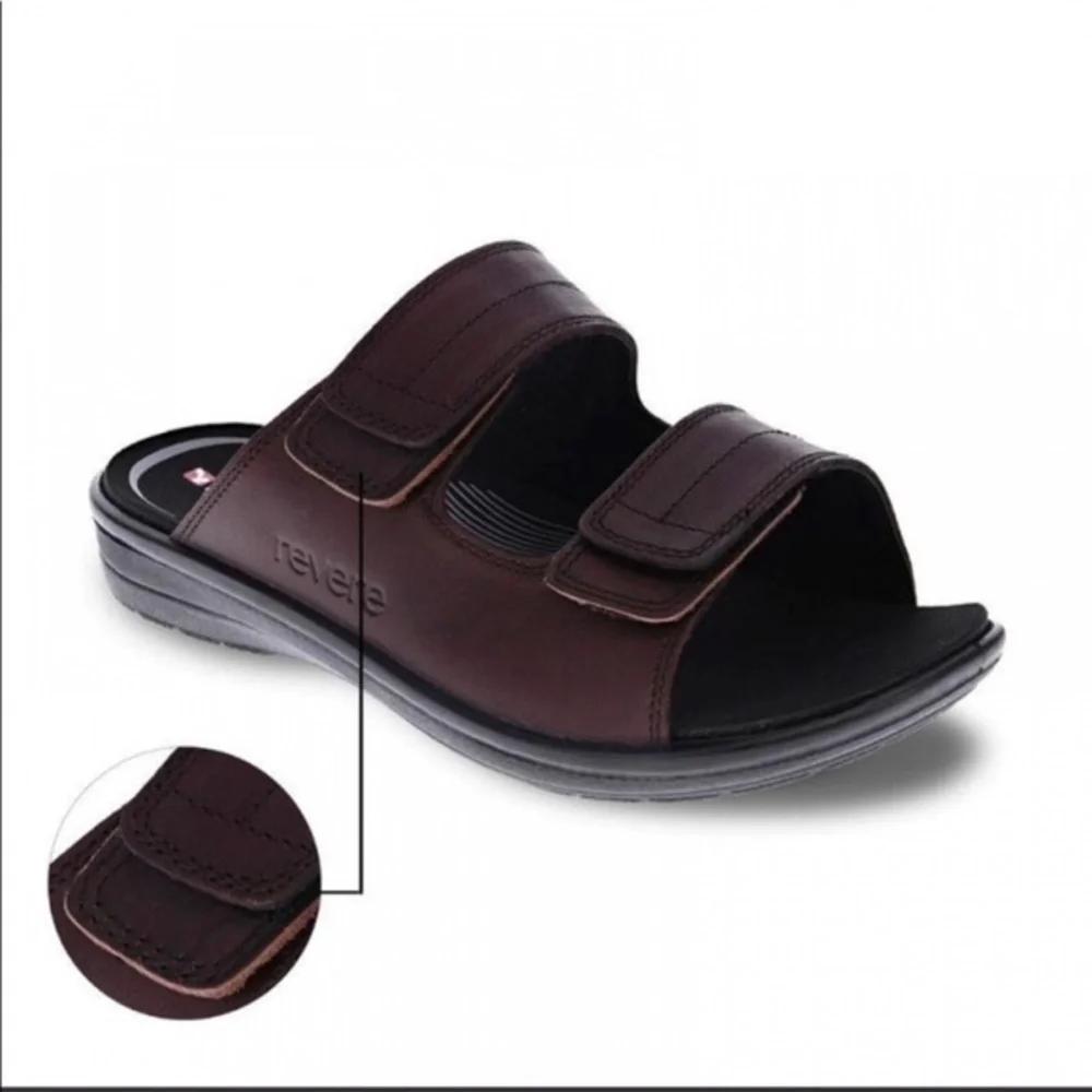 Revere Durban Casual Sandals Brown Whiskey Leather Size 13 size 46